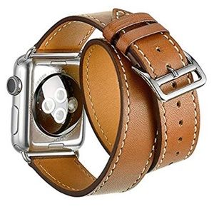 38 mm leather double wrap Apple Watch band